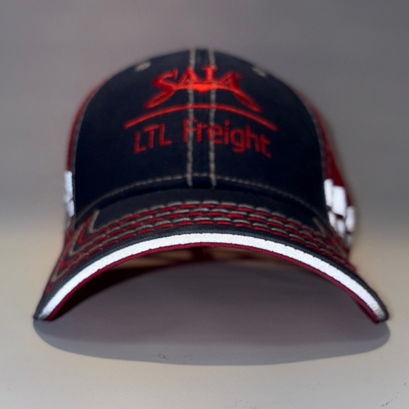 SAIA LTL Freight Black and Red Cap - Picture 1 of 7